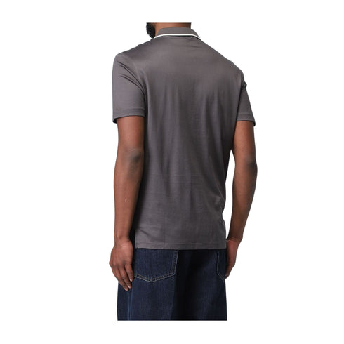 Polo Uomo con bordino a contrasto Grigio EMPORIO ARMANI- Francavilla Moda